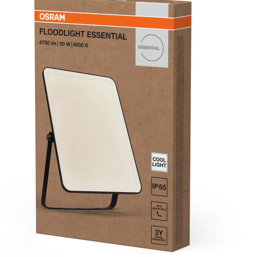 Valonheitin Osram Floodlight Essential IP65 musta, eri vaihtoehtoja