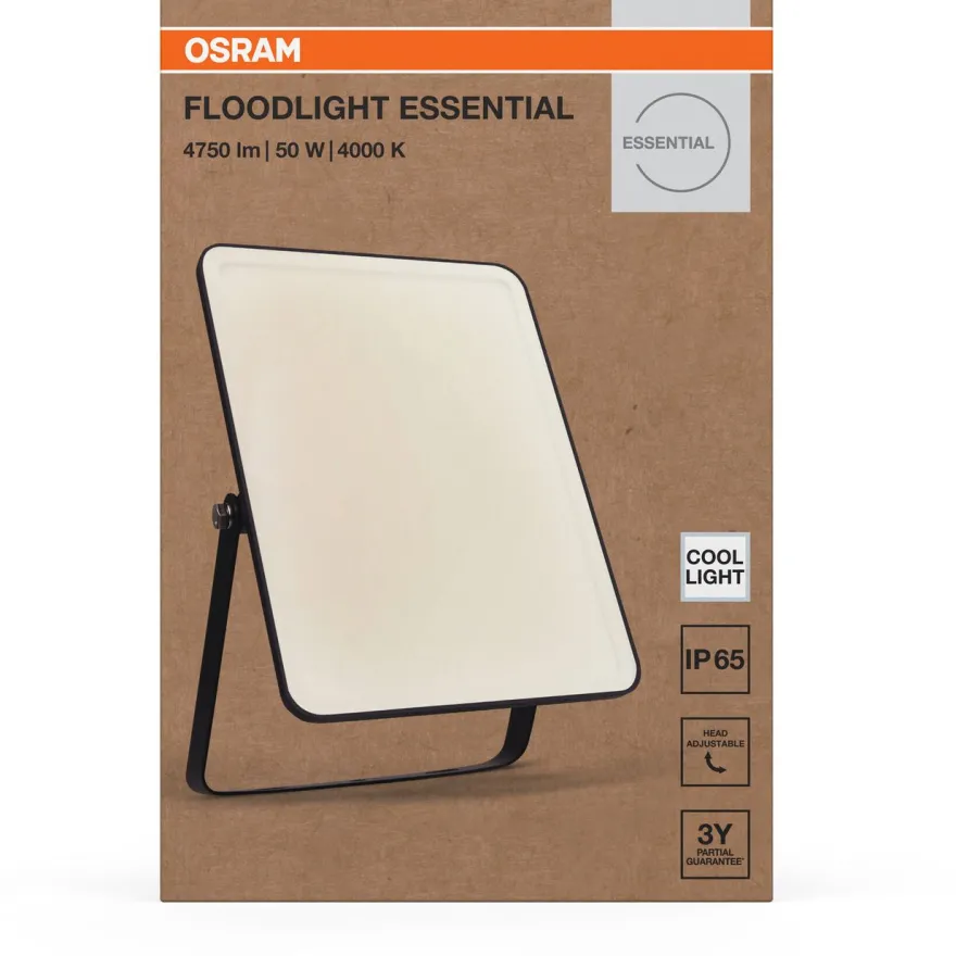 Valonheitin Osram Floodlight Essential IP65 musta, eri vaihtoehtoja