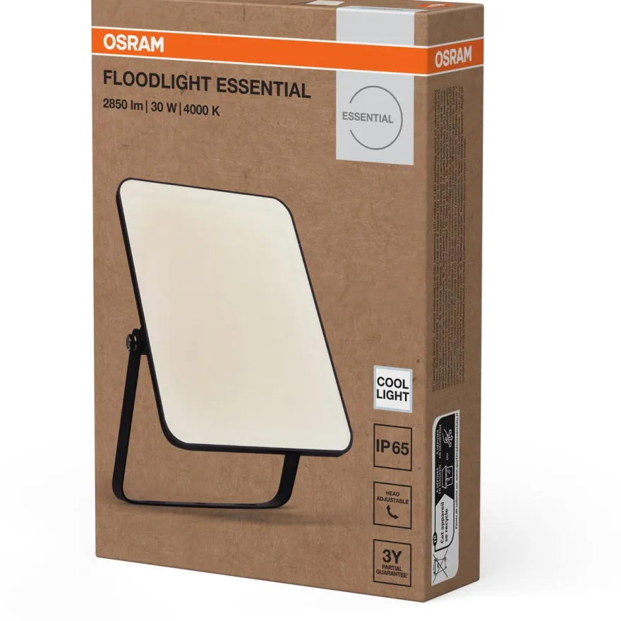 Valonheitin Osram Floodlight Essential IP65 musta, eri vaihtoehtoja