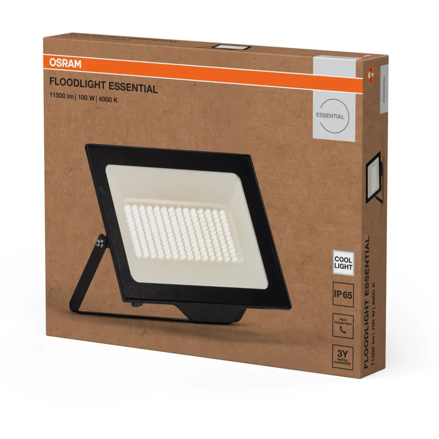 Valonheitin Osram Floodlight Essential IP65 musta, eri vaihtoehtoja