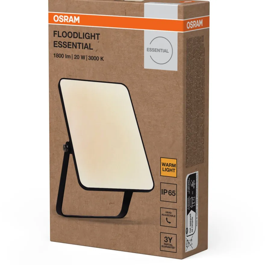 Valonheitin Osram Floodlight Essential IP65 musta, eri vaihtoehtoja