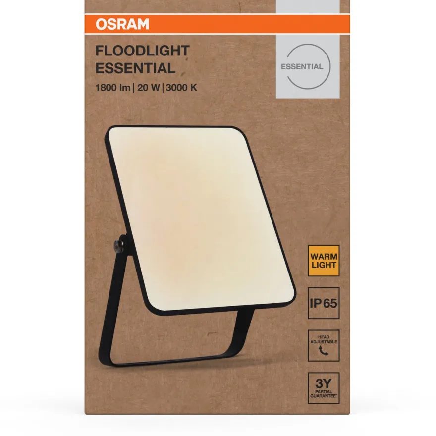 Valonheitin Osram Floodlight Essential IP65 musta, eri vaihtoehtoja