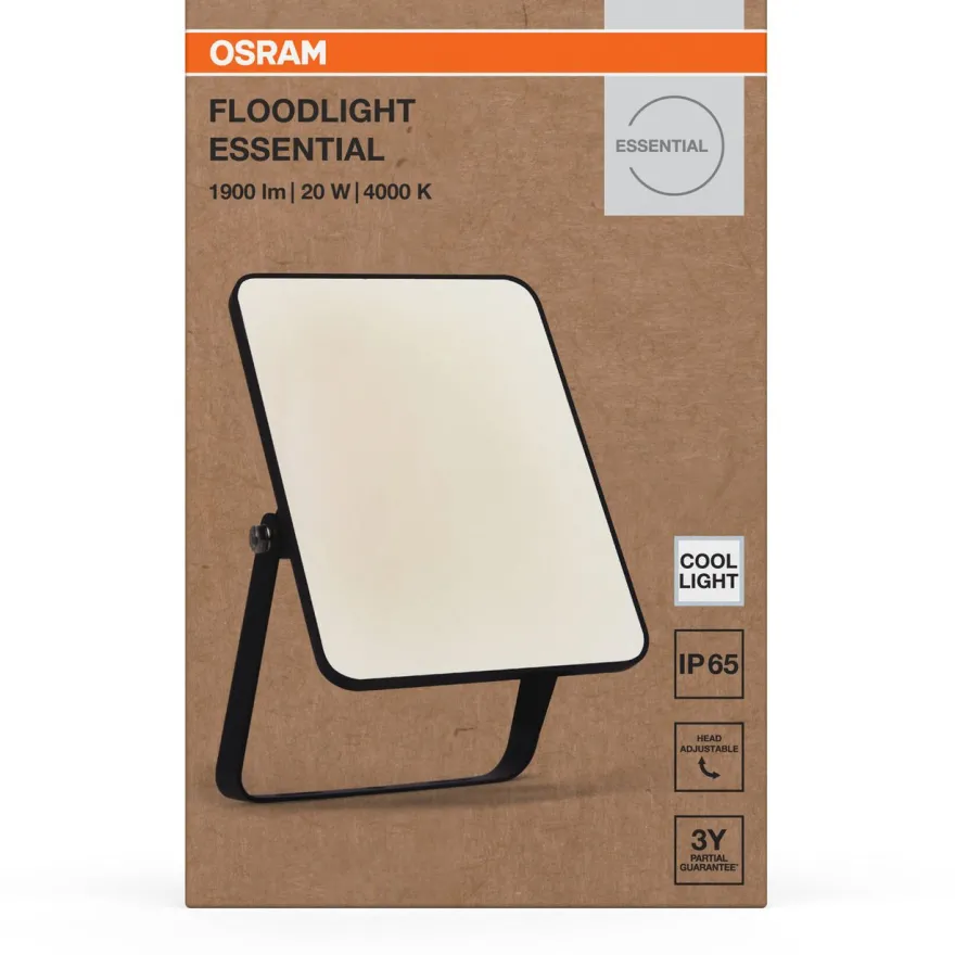 Valonheitin Osram Floodlight Essential IP65 musta, eri vaihtoehtoja