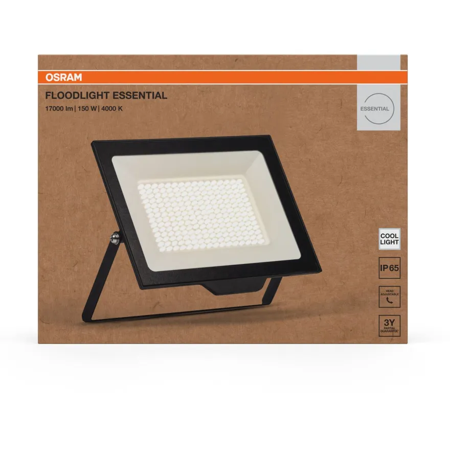 Valonheitin Osram Floodlight Essential IP65 musta, eri vaihtoehtoja