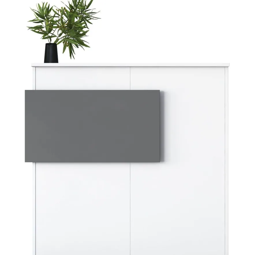 Vastaanottotiski LED-valaistuksella Linento Furniture MA102-2929, valkoinen