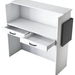Vastaanottotiski LED-valaistuksella Linento Furniture MA102-2929, valkoinen