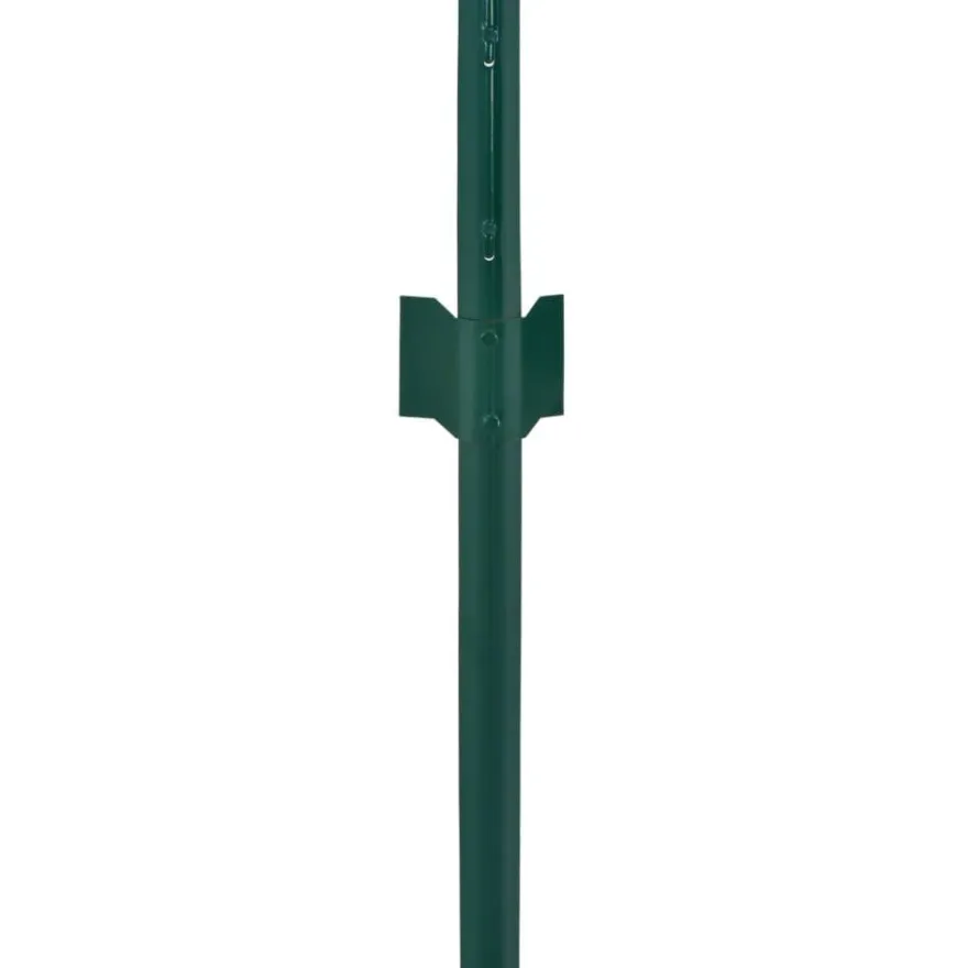 Verkkoaita tolpilla, teräs, 25x1.5m, silmäkoko 50mm, vihreä