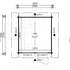 Vierasmaja LP Garden V-S, 7m², harjakatto