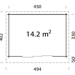 Vierasmaja Palmako Lea, sis.liukuovet 14,2 m² FR44-4735-5