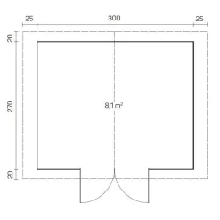 Vierasmaja Tene Britta B, 8.1m²