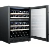 Viinikaappi Cavin Arctic Collection 60D Fullglass, 59.5cm, 2 lämpötila-aluetta, integroitava, musta