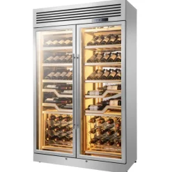 Viinikaappi la Sommeliere Elysee, 120cm, 2 lämpötila-aluetta, vapaasti seisova, teräs