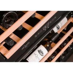 Viinikaappi mQuvée WineCave 60DD Fullglass WCDD60FGB, 59.5cm, 2 lämpötila-aluetta, integroitava, musta