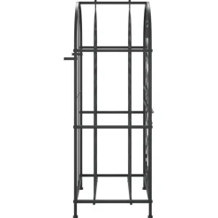 Viinipulloteline 33 pullolle musta 45x36x100 cm takorauta (58369)