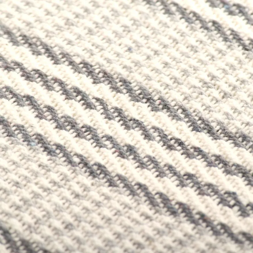 Viltti puuvilla raidat 220x250 cm harmaa ja valkoinen
