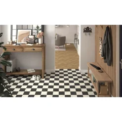 Vinyylimatto Tarkett Iconik T-Extra Logis Black & White, leveys 2m