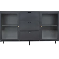 Vitriini House Nordic Dalby, 3 laatikolla, 140x40x85cm, musta