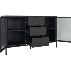Vitriini House Nordic Dalby, 3 laatikolla, 140x40x85cm, musta