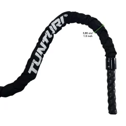 Voimaköysi Tunturi Pro Battle Rope With Protection, 10m, musta/valkoinen