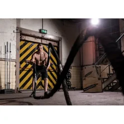 Voimaköysi Tunturi Pro Battle Rope With Protection, 10m, musta/valkoinen
