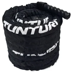 Voimaköysi Tunturi Pro Battle Rope With Protection, 10m, musta/valkoinen