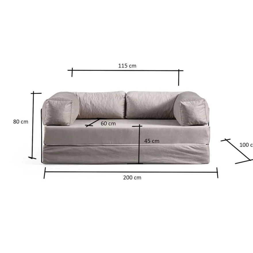 Vuodesohva Linento Furniture Via Con, 2-istuttava
