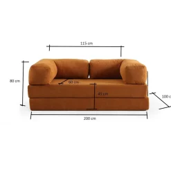 Vuodesohva Linento Furniture Via Con, 2-istuttava