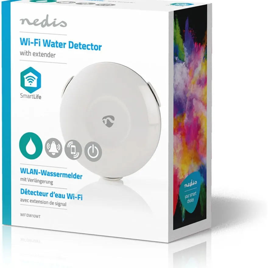 Vuotovahti Nedis Wi-Fi WIFIDW10WT, paristokäyttöinen