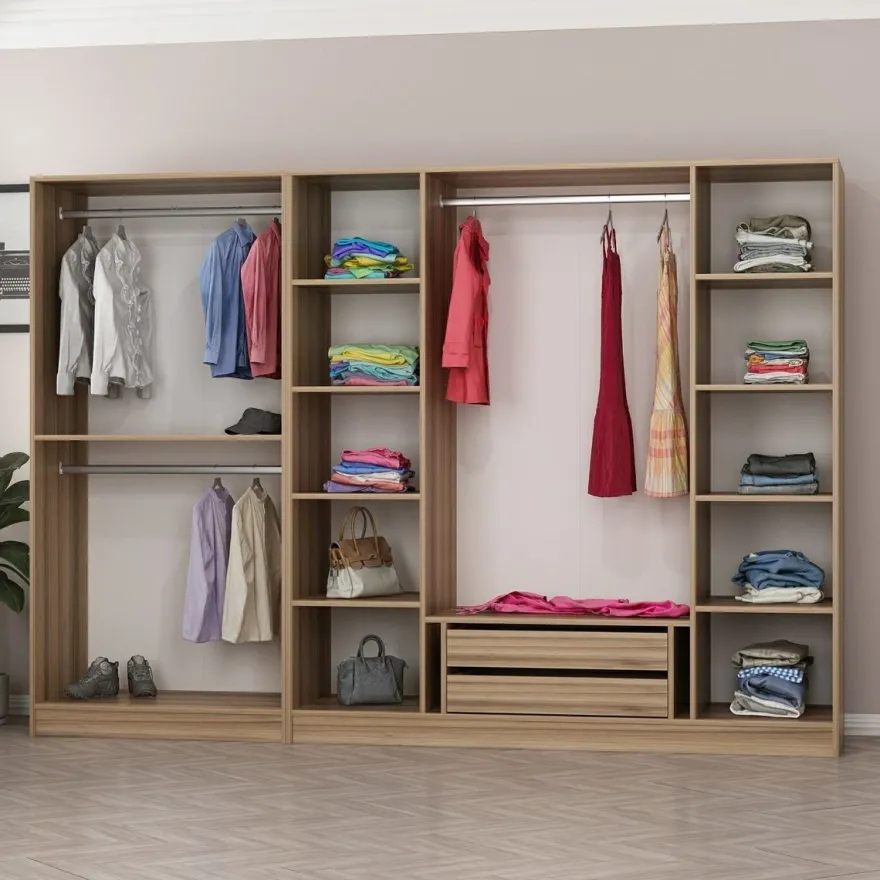 Walk-in closet Linento Furniture Kale 7670 210x270cm ruskea