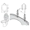 WC-istuimen kansi IDO Trevi 91260 valkoinen pehmeä