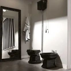 WC-istuin Lavabo Retro High, S-lukko, kiiltävä musta, eri värejä