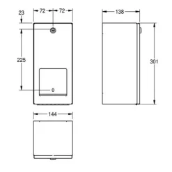 WC-paperiteline KWC RODX672, rst, satiinipintainen 2 rullalle