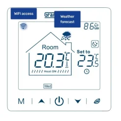 Yhdistelmätermostaatti Grand Meyer SN-15, 16 A, WiFi, samppanja