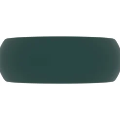 Ylellinen pesuallas pyöreä matta tummanvihreä 40x15 cm