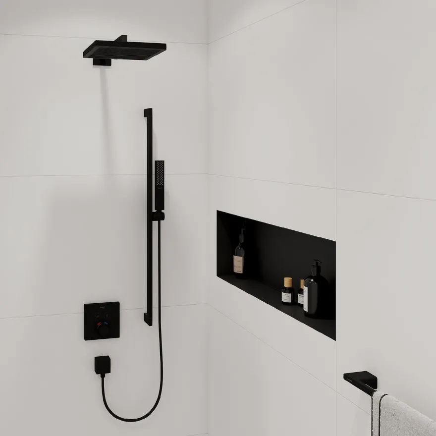 Yläsuihku Hansgrohe Pulsify E 260 1jet EcoSmart, matta musta