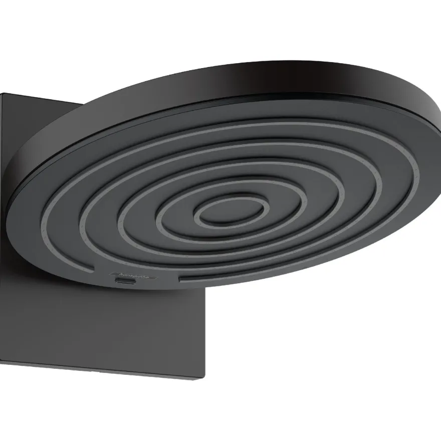 Yläsuihku Hansgrohe Pulsify S 260 2jet Ecosmart, seinäliitin, piiloasennettava, mattamusta