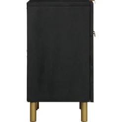 Yöpöytäkaappi musta 50x33x60 cm tekninen puu (17659)