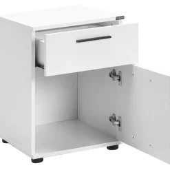 Yöpöytä Linento Furniture KMD-611-BB-1, valkoinen