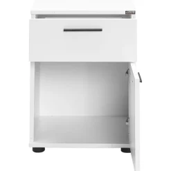 Yöpöytä Linento Furniture KMD-611-BB-1, valkoinen