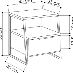 Yöpöytä Linento Furniture Pal mokka