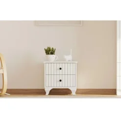 Yöpöytä Linento Furniture Rb-185-08, 40x45cm, mattavalkoinen